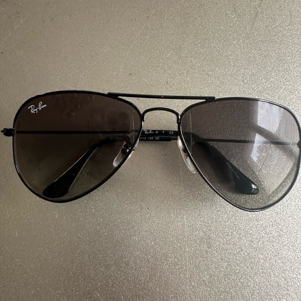 Ray-Ban Junior kids Black Aviator Sunglasses